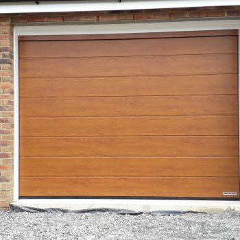 brown sectional garage door